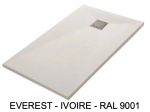 Receveur de douche, haut de gamme, Largeur 65 à 210 cm par 65 a 120 cm, résine pleine masse Acrystone, dix couleurs aux choix, Garantie 5 ans, Livraison rapide et offerte